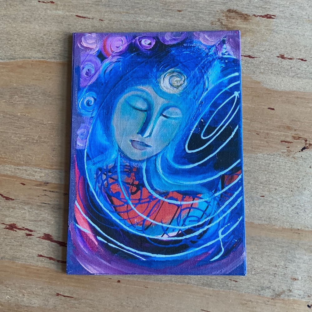 Aurora. Embellished print with artist touch